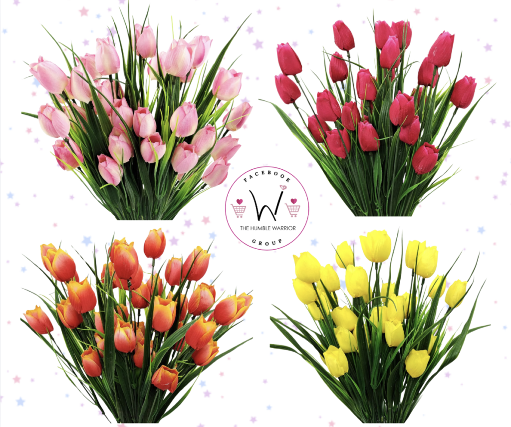 6 bundles of faux tulips!